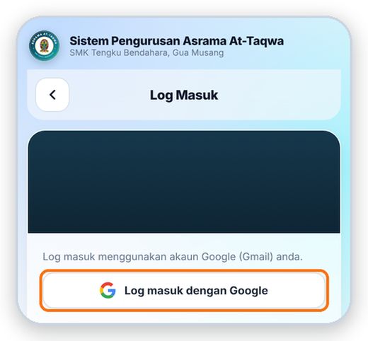 Log masuk dengan Gmail